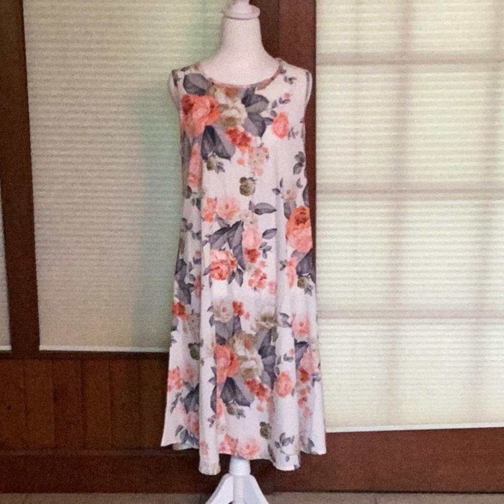 A-line floral dress